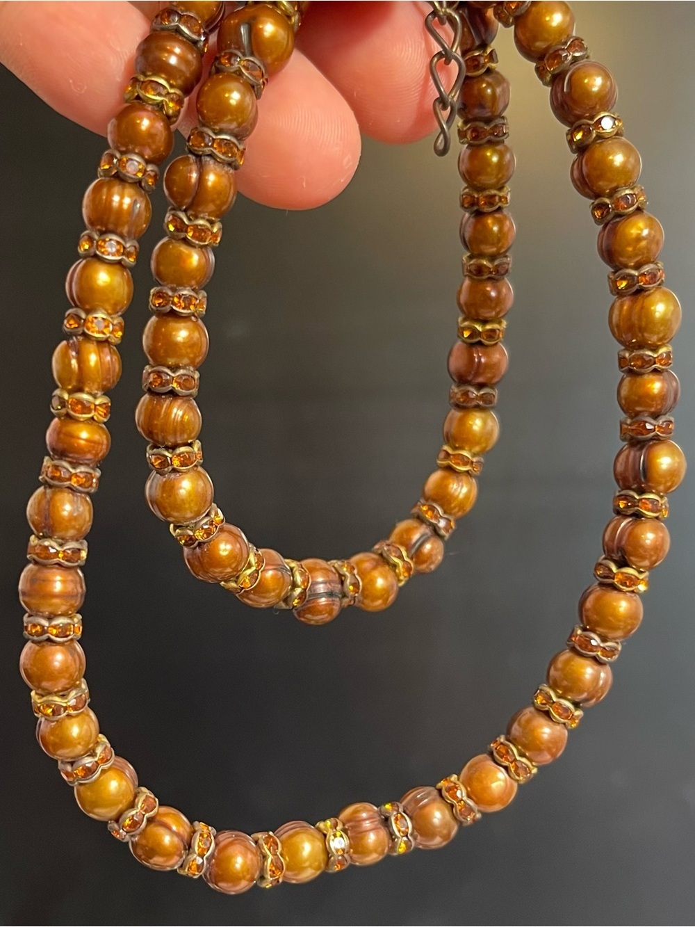 💖5 for $25😻Golden Freshwater Pearl Beaded Necklace